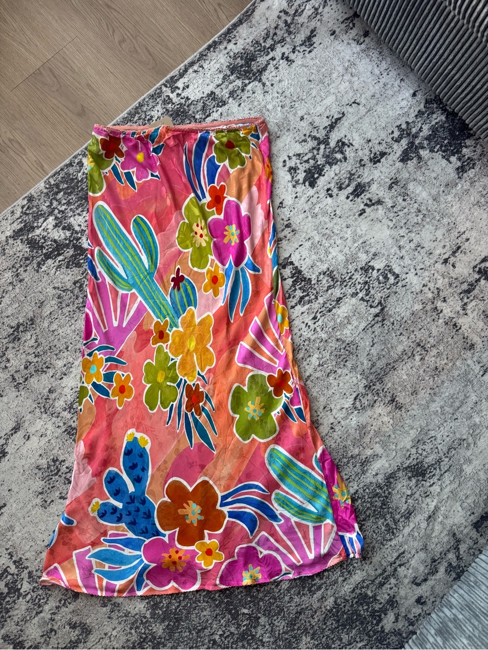 Spell Pink Floral Lemon Maxi Skirt - Picture 3 of 13